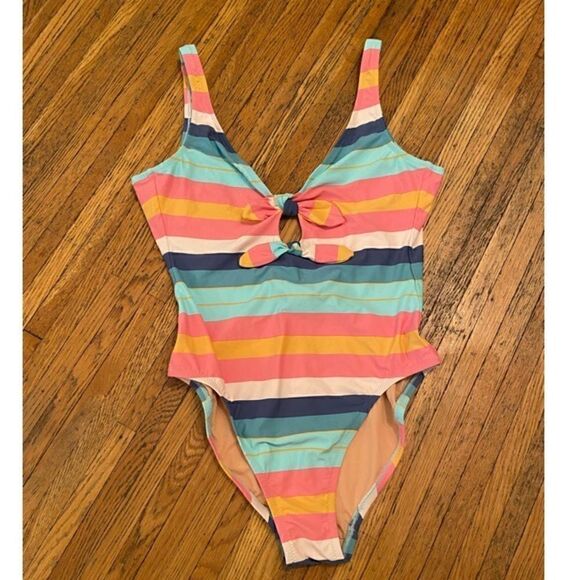 J. Crew stripe one piece bathing suit NWT size 6 - Picture 1 of 3